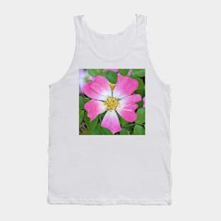 Pink and White Flowers Photographic Image Tank Top